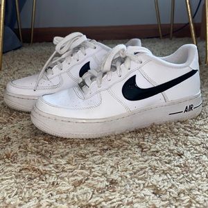 Nike Air Force One with Black Swoosh